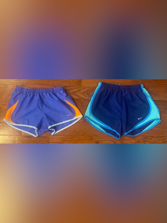 Nike Pants - Nike Dri Fit Shorts 2 Pair Sz S Blue/Green Blue/Orange Panty Insert Drawstring